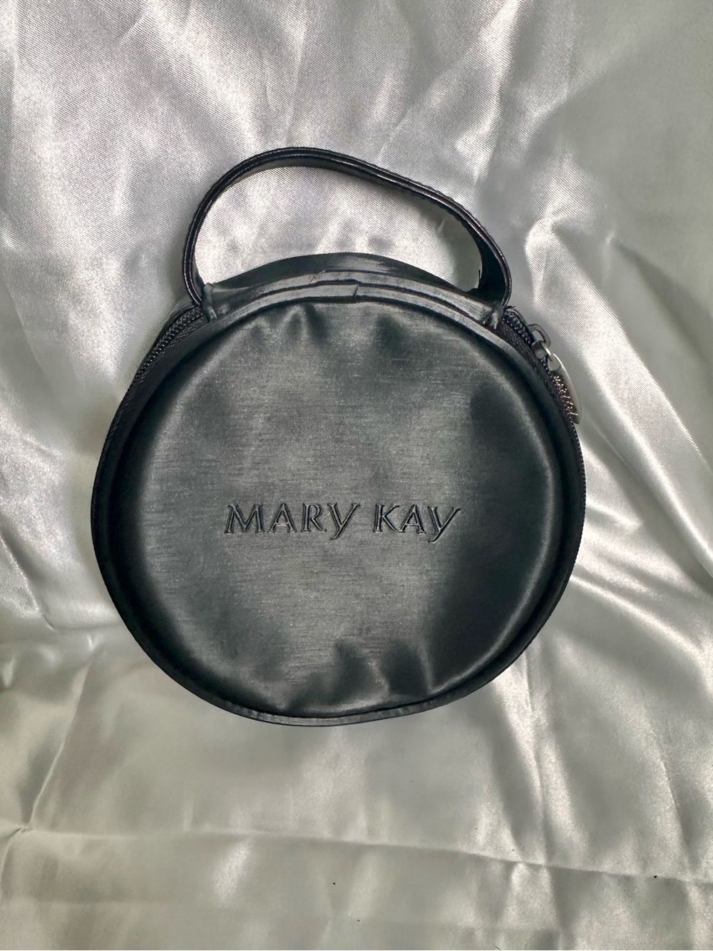 Mary Kay Black Round Cosmetic Travel Case